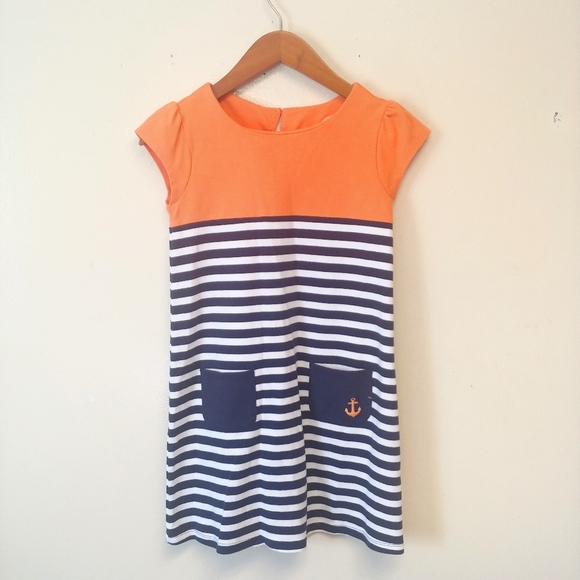 Gymboree Other - Gymboree Blue & Orange Short Sleeve Comfy Dress